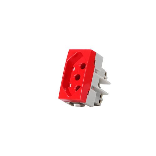 Módulo Tomada Sleek 2P+T 20A 250V~ – Vermelho - Margirius