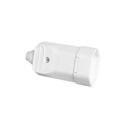 Tomada desmontável 2P+T de 10A com prensa cabos branco – A granel - Margirius