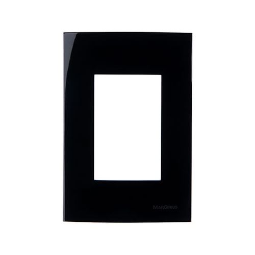 Linha Sleek – Placas 4×2” 3 postos horizontais – Ebony - Margirius