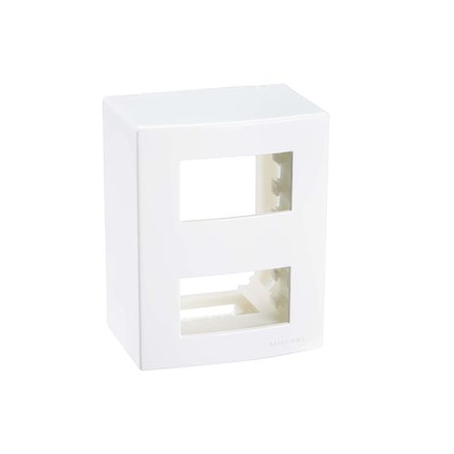Caixa de sobrepor 75 x 50 x 95mm 2 postos separados - Margirius