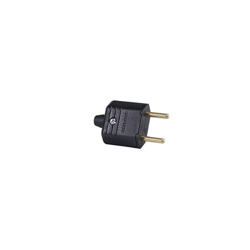 Plugue desmontável 2P 180º de 10A preto – A granel - Margirius