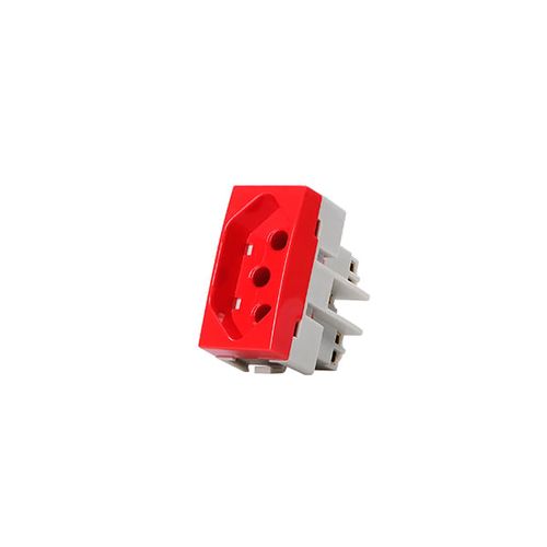 Módulo Tomada Sleek Tomada 2P+T 10A 250V~ – Vermelho - Margirius