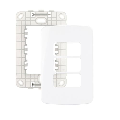 Placa 4×2 3 postos B3 – Branco - Margirius
