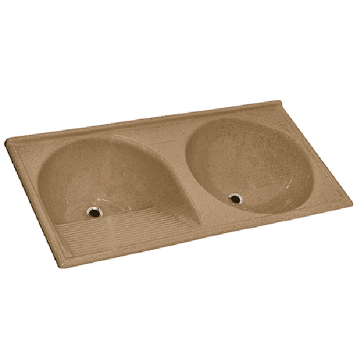 Tanque marmofibra em mármore sintético  112x53 marrom imperial - TM1122MI - Decoralita