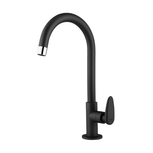 Torneira De Mesa Bica Móvel Para Cozinha Allure Décore Preto Fosco - Viqua