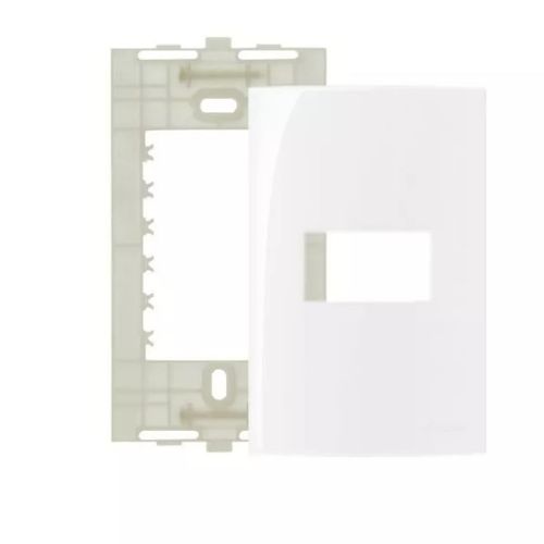 Placa + Suporte Sleek - Placa 4×2 – 1 posto horizontal + suporte - 16026 - Margirius