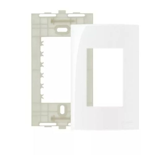 Placa + Suporte Sleek - Placa 4×2 – 3 postos horizontais + suporte - 16023 - Margirius