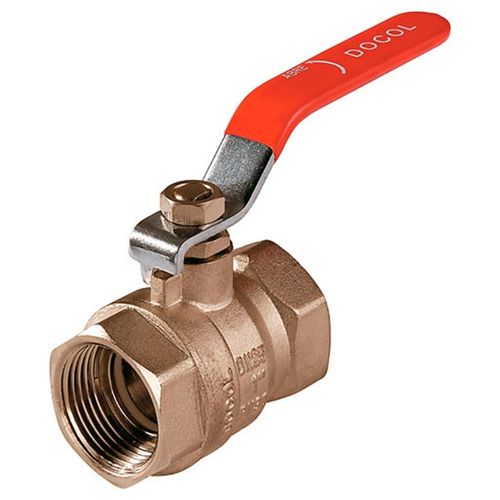 Válvula de esfera com alavanca 1" vermelha 474706 - Docol