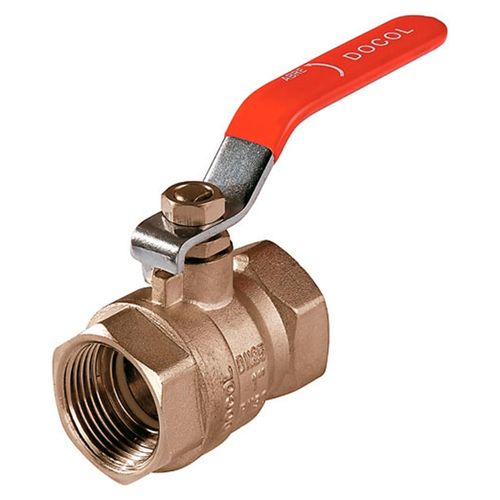 Válvula de esfera com alavanca 1.1/2" vermelha 474906 - Docol