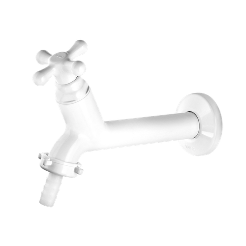 Torneira 15cm com bico mangueira para pia marujá branco 1130942 - Viqua