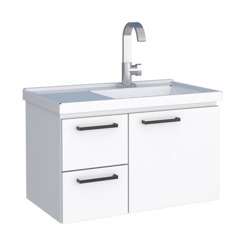 Toucador em aço Romã Branco gaveta Branca - Cozimax