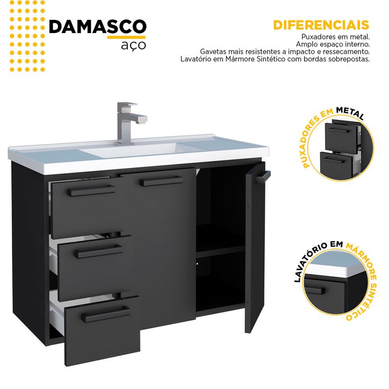 Gabinete-para-banheiro-em-aco-com-lavatorio-Damasco-preto---Cozimax