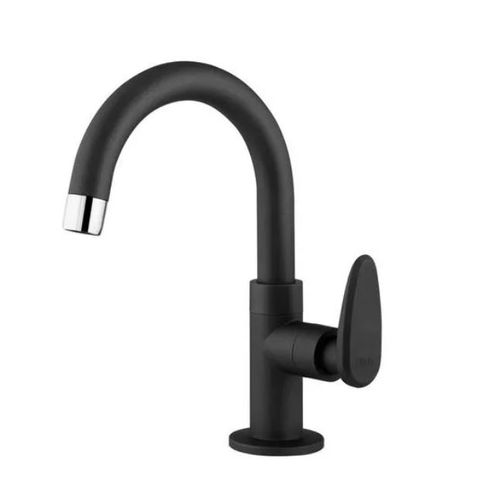Torneira De Mesa Bica Alta Para Banheiro Allure Décore Preto Fosco - Viqua