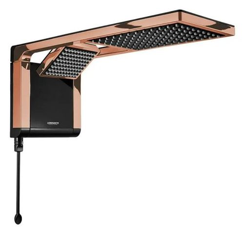 Chuveiro Acqua Duo 220V 7800W Black/Rose Gold - Lorenzetti
