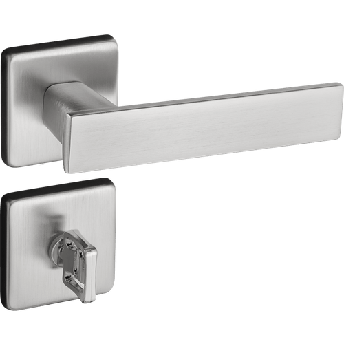 Fechadura Quadra Cromo Acetinado para Banheiro 54019185 - Pado
