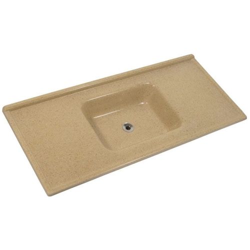 Pia premium em mármore sintético 120 x 54 marrom imperial - P124MI - Decoralita