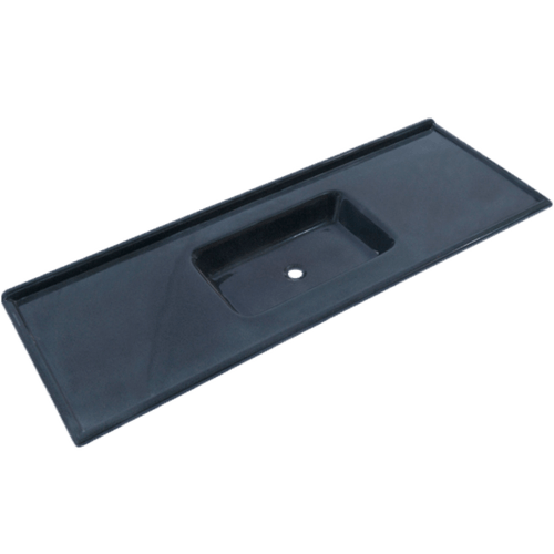 Pia premium em mármore sintético 150 x 54 verde romano - P154VR - Decoralita