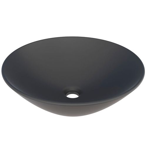 Cuba para banheiro em louça Cuia preto - Cozimax