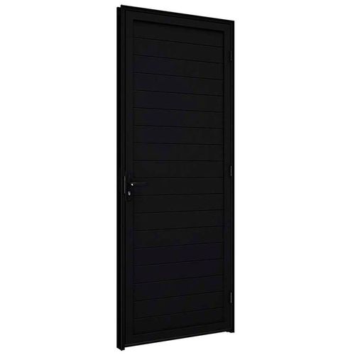 Porta De Giro Lambri Preto C/ Macaneta - 215X085 Req.7,6 - Lucasa Alumínio P9073.1 - Ullian