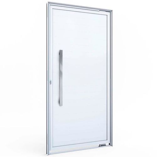 Porta De Giro Pivotante Lambri Sem Friso C/ Puxador 80Cm - 215X105 R.8 - Lucasa Alumínio 9181.2 - Ullian