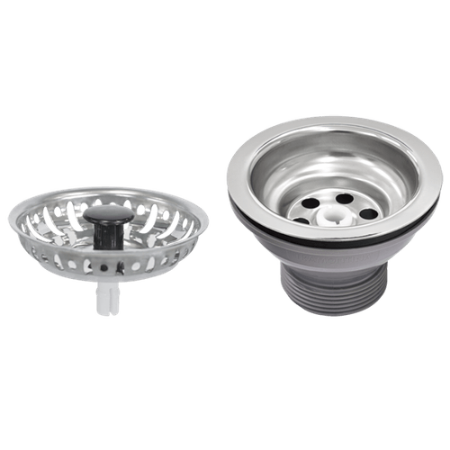 Válvula Tramontina Econômica 3 1/2" sem Escape em Aço Inox Polidos e Polipropileno para Pias Cubas e Tanques - Tramontina