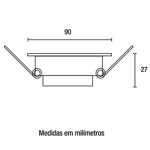 Spot LED Embutir Quadrado 6W 3.000K - Branco - Blumenau Iluminação