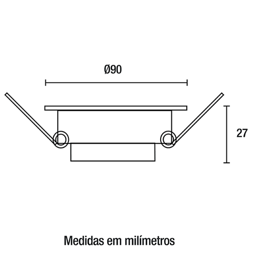 Spot LED Embutir Redondo 6W 3.000K - Branco - Blumenau Iluminação