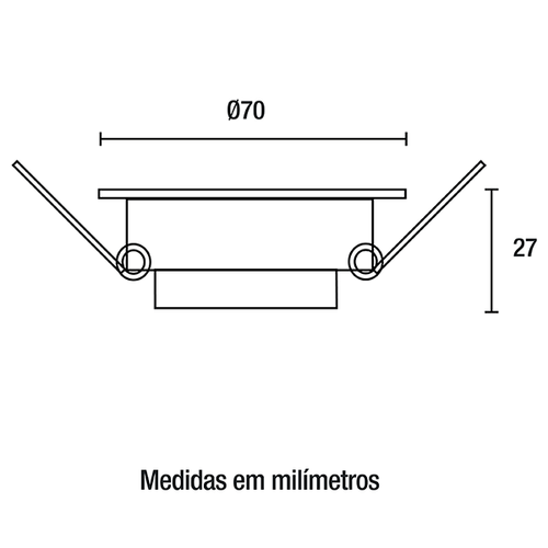 Spot LED Embutir Redondo 3W 3.000K - Branco - Blumenau Iluminação