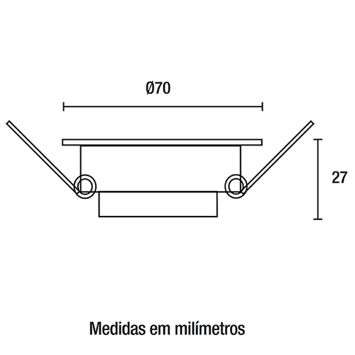 Spot LED Embutir Redondo 3W 6.500K - Branco - Blumenau Iluminação