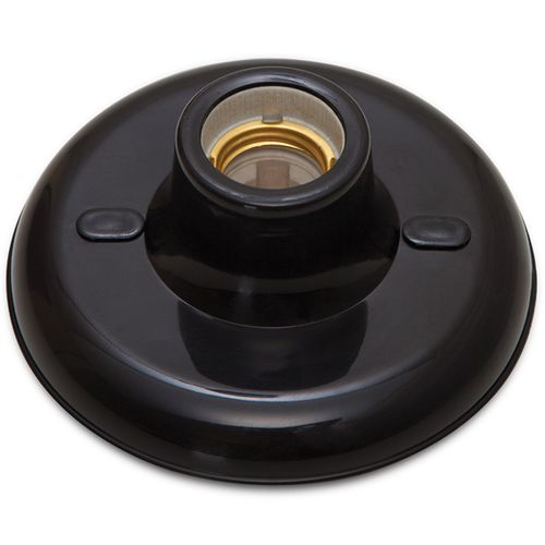 Plafonier Soquete E27 - Preto - Blumenau Iluminação