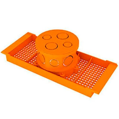 Caixa de luz octagonal reforçada  4x4 com suporte para lajota 300mm cb - Amanco