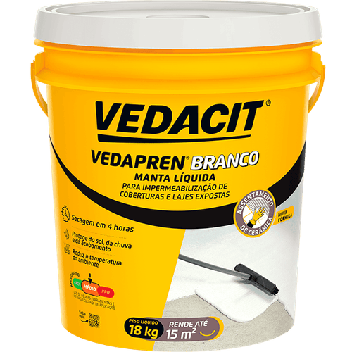 Vedacit vedapren branco balde de 18 kg - 112534 - Vedacit