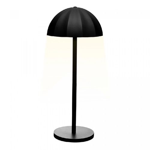 LUMINARIA DE MESA WOLFF SOMBRIA PRETA LED 3 TONS UBS 15X15X34CM 61829