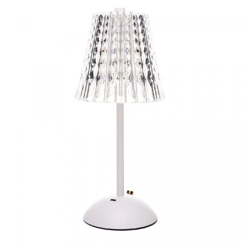 LUMINARIA DE MESA WOLFF LEUMINA BRANCA LED 3 TONS USB 12.5X12.5X30CM 61826