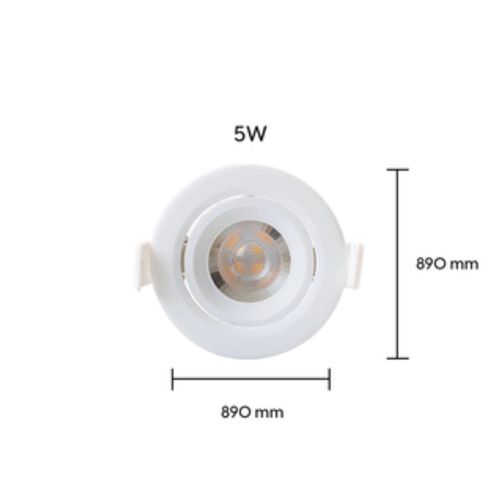 Luminária LED EcoSpot MR16 Redonda 5W 3000K Elgin