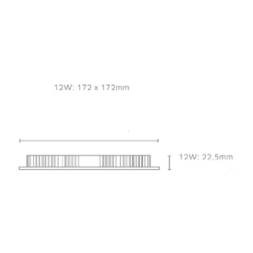 Luminária LED Quadrada de Embutir 12W 6500K Elgin