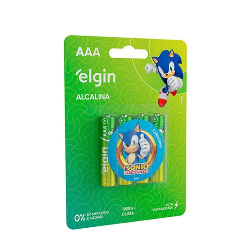 Pilhas Alcalinas AAA Blister c/ 4 Peças Elgin