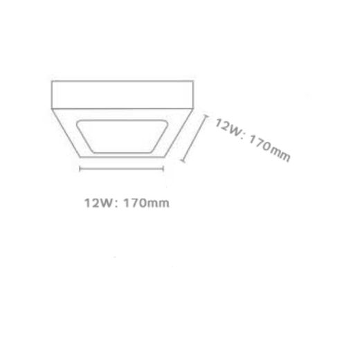 Luminária LED Sobrepor Quadrada 12W 6500K Elgin