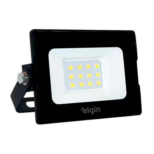 Refletor LED 10W 6500K Preto Elgin