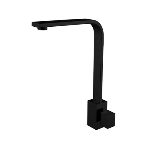 Torneira Lavatório Rainha Cano reto 32cm retangular Preto Fosco 99199 C100