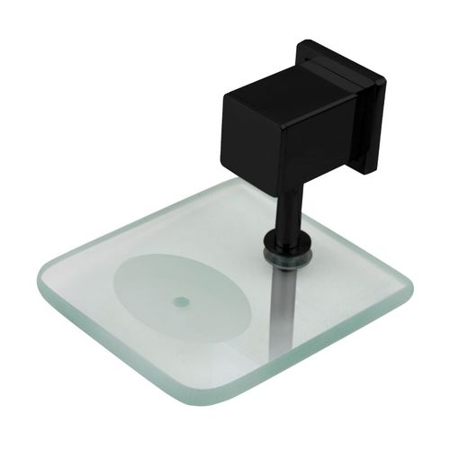 Saboneteira Rainha Semi Luxo Square Preto Fosco