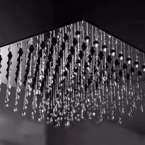Ducha Quadrada Rainha Slin Square De Inox Com Tubo E Canopla