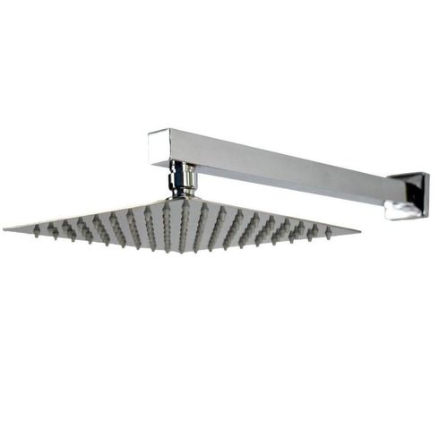 Ducha Quadrada Rainha Slin Square De Inox Com Tubo E Canopla