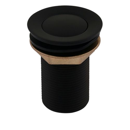Válvula Lavatório Rainha Click Luxo 8cm 7/8 Preto Fosco
