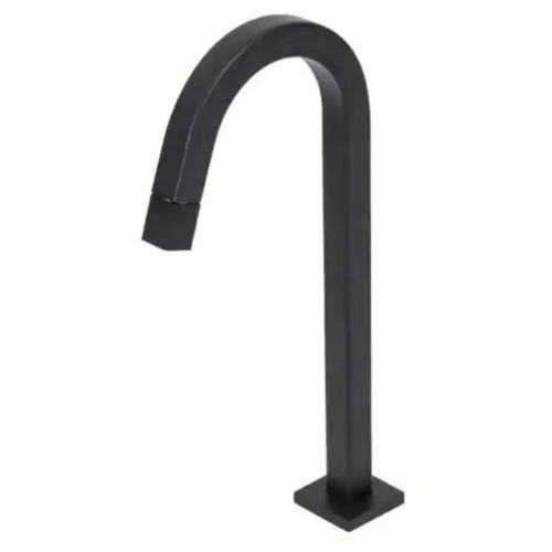 Torneira Lavatório Rainha Quadrada 1/4 Volta 24CM Preto Fosco