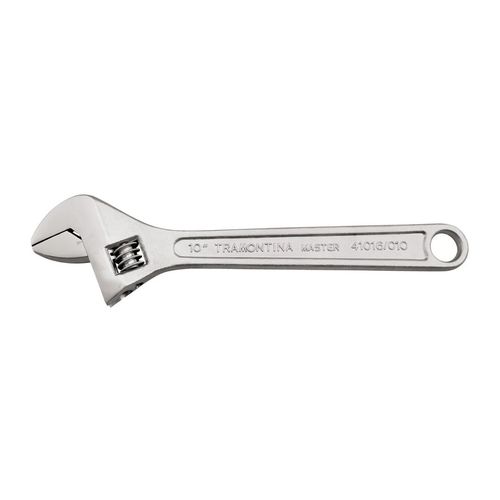 Chave Ajustável para Porcas 8" Tramontina MASTER com Corpo Forjado em Aço Carbono Cromado