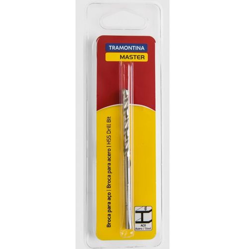 Broca para Aço 4x75 mm Tramontina Master em Aço Rápido HSS DIN 338