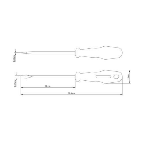 Chave de Fenda Tramontina Yellow com Ponta Chata 1/8x4"