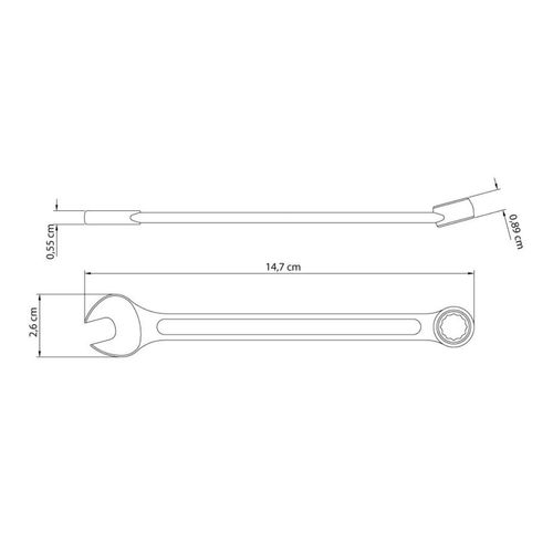 Chave Combinada 11 mm Tramontina Basic com Corpo em Aço Especial Cromado