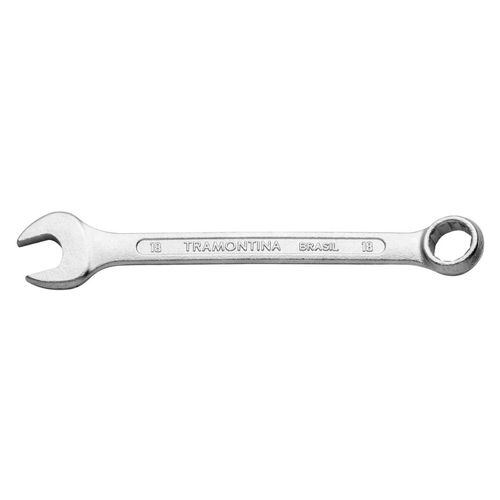 Chave Combinada 18 mm Tramontina Basic com Corpo em Aço Especial Cromado